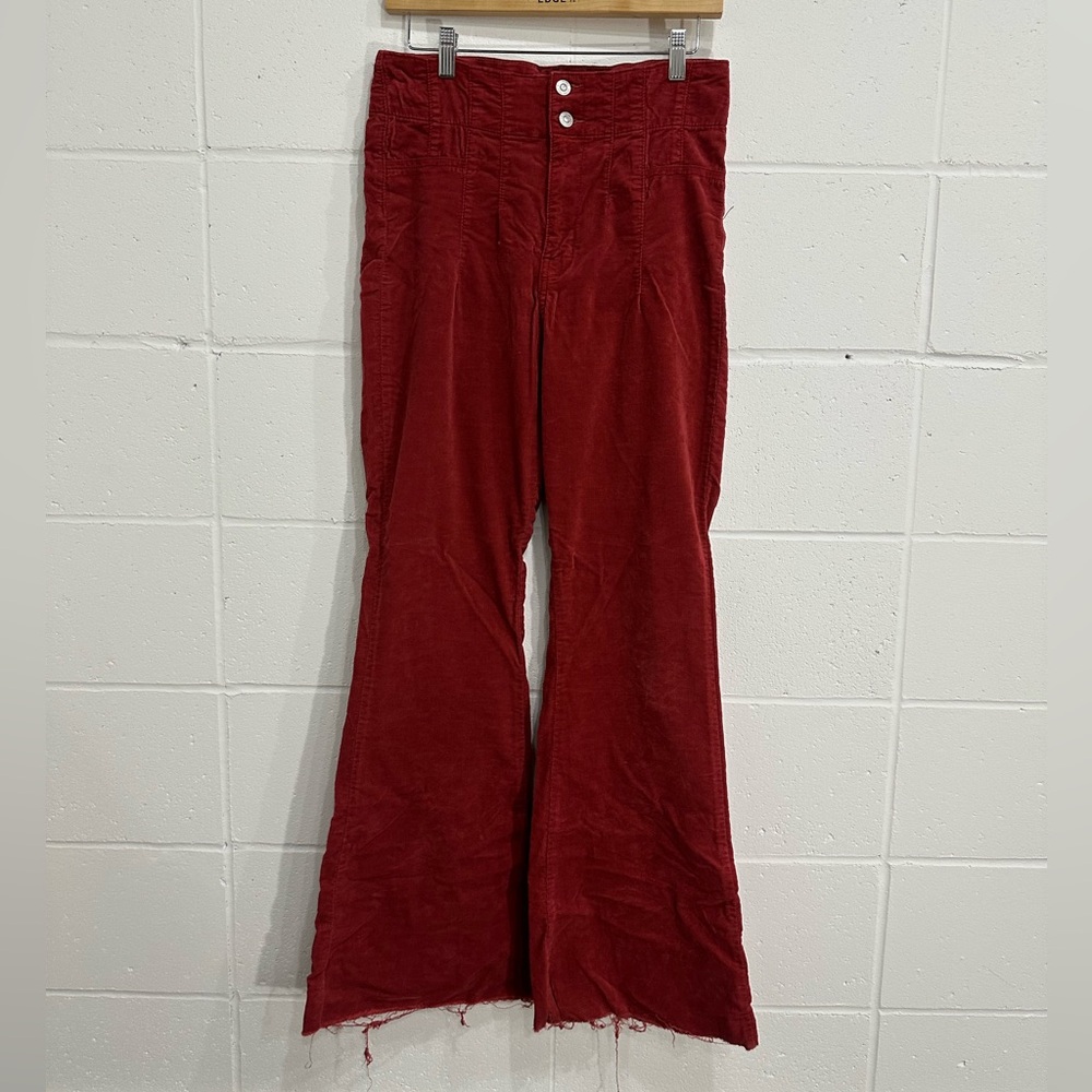We The Free Jayde Cord Flare Jeans | Garnet | 30